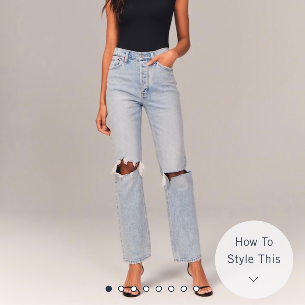 Abercrombie high rise Dad Jeans
